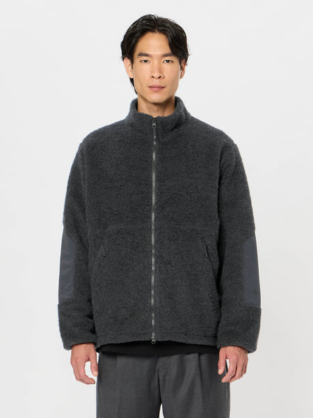 Wool Boa Fleece Full Zip Jacket