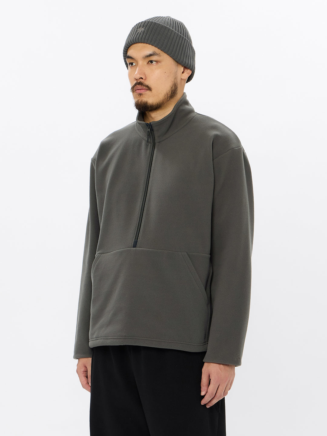トップス GOLDWIN Micro Fleece Half Zip Goldwin Polartec Micro Fleece Half Zip Pullover Grey Half