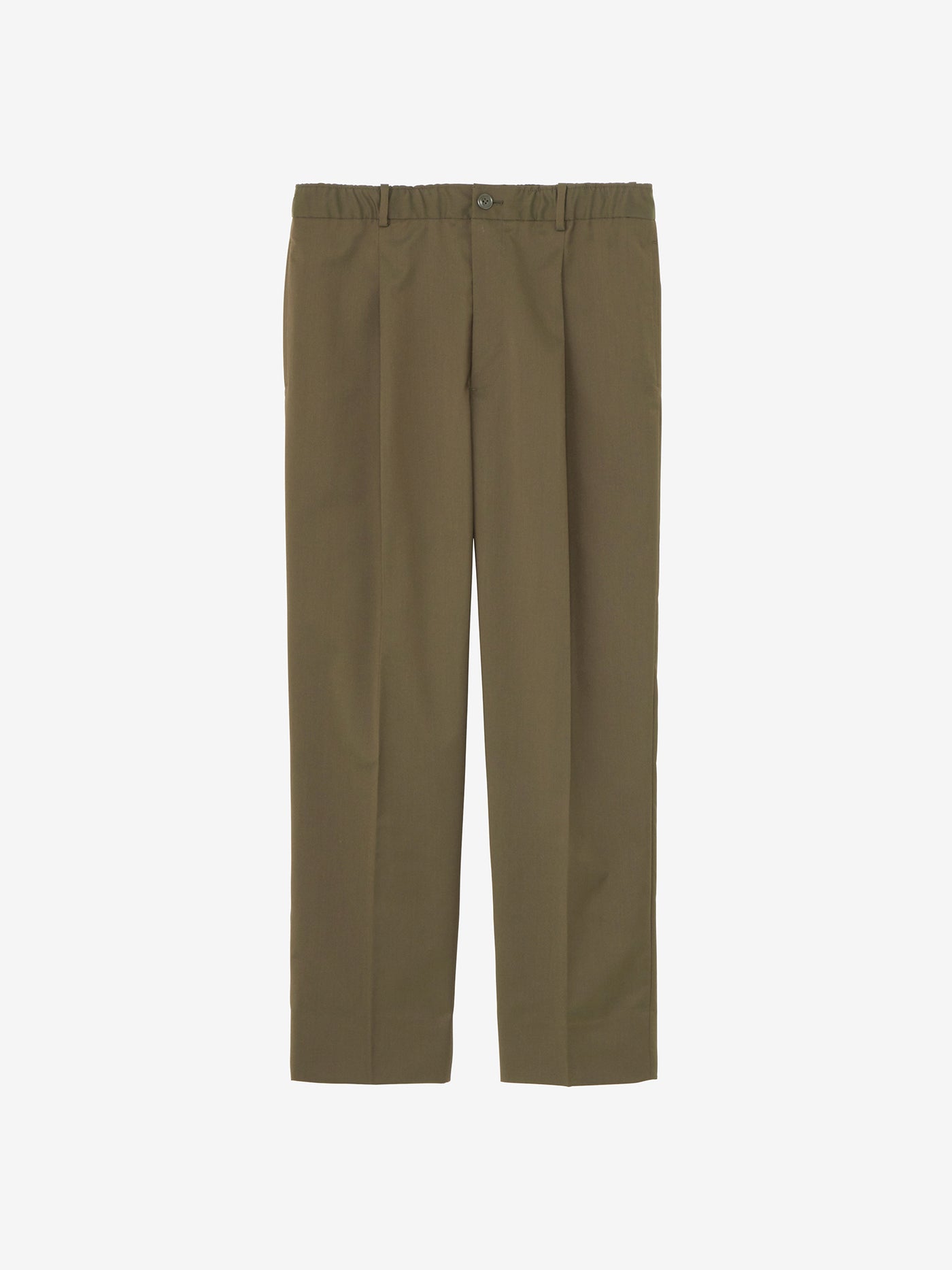 Wool Blend Twill One Tuck Pants