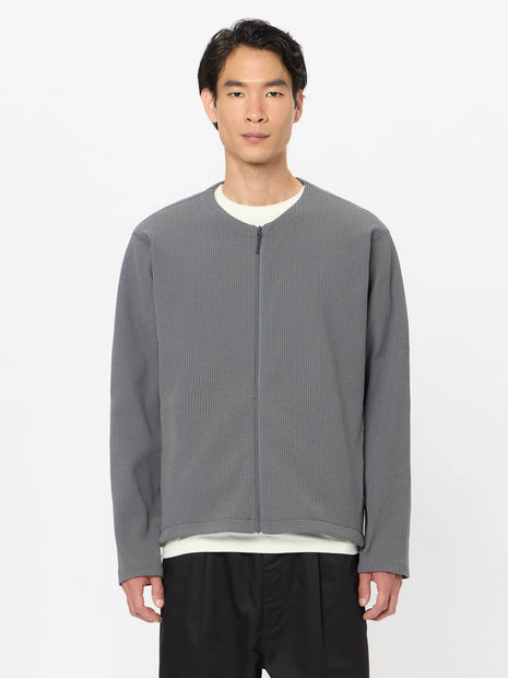 ジャケット・アウター leather zip knit cardigan Spliced Leather Collar Knit Sweater Fashion Double Zipper