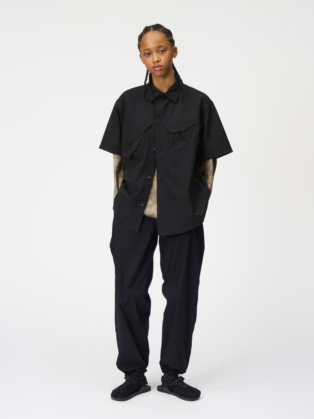 トップス Goldwin 0 \"S/S Asymmetric Camp Shirt\" Goldwin 0 S/S Asymmetric Camp Shirt – Goldwin America